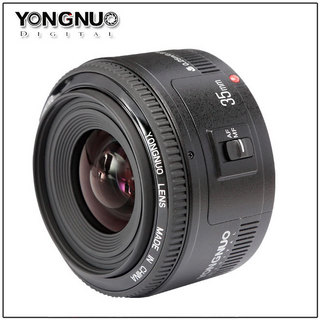 YONGNUO YN35mm F2 14,000円。単焦点の撒き餌レンズの代わりになるのか